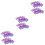30Pièces Violet Organza Cordon Cadeau Durable 5