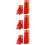3Paires Bambou Rouge Pour Performance Scène 10
