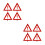 8Pièces Triangle Portable Plastique Couleurs Multiples 10