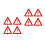 8Pièces Triangle Portable Plastique Couleurs Multiples 9
