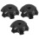 6Pièces Bouchon Réservoir Atv Protection Noir Mat PP 3