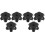 6Pièces Bouchon Réservoir Atv Protection Noir Mat PP 4