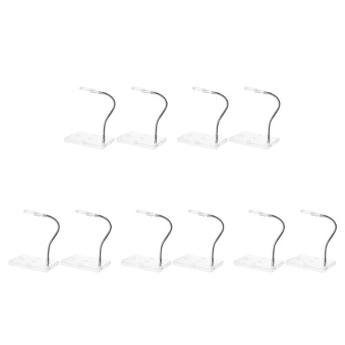 10Pièces Socle Exposition Transparent Réglable Pour Figurines 2