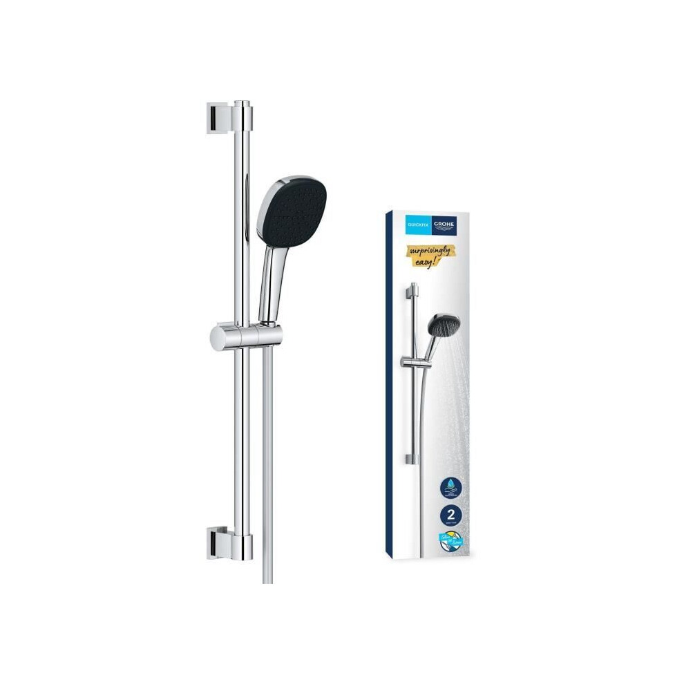 Grohe Shower Set With 2-Jet Hand Shower, Bar And Hose - Vitalio Comfort 110 26398001 - Easy Selection - Water Saving