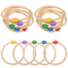 50Pièces Anneaux De Lancer En Corde Pour Jardin Et Fête Multicolore