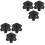 6Pièces Bouchon Réservoir Atv Protection Noir Mat PP 5