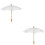 2Pièces Ombrelles Bois Parasol Photo Décor 5