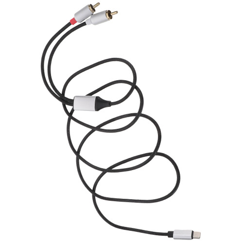 5Pièces Câble Audio USB C Rca Noir Métal Pour Enceintes