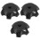 6Pièces Bouchon Réservoir Atv Protection Noir Mat PP 2