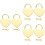 6Ensembles Cadenas Cœur Mini Dorés Décor Bureau 7