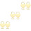 6Ensembles Cadenas Cœur Mini Dorés Décor Bureau 6