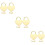 6Ensembles Cadenas Cœur Mini Dorés Décor Bureau 9