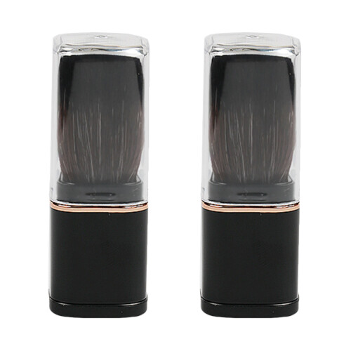 2Pièces Brosse Rétractable Noir Poudre Compact 1