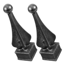 6Pièces Finials Décoratifs En Fer Noir Pour Portail Jardin
