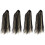 4Pièces Perruques Femme Clips Synthétiques Ondulés Multi Usage 5