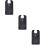 3Pcs Folding Adult Bib Black Washable Polyester Clothing Protector 7