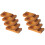 8Pièces Repose-Baguettes Cuillères Bois Support Utensiles Marron 2