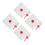 4Ensembles Boutons D'alarme ABS Clé Réinitialisable Pour Secours 4