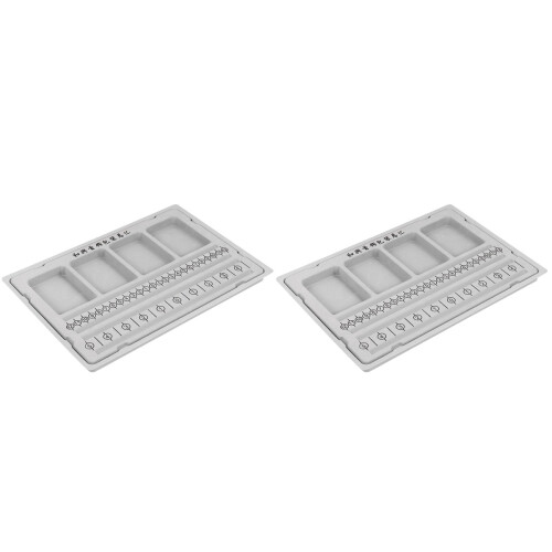 2Pièces Planche À Bijoux En Plastique Durable Gris Clair Pour Perles 1