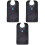 3Pcs Folding Adult Bib Black Washable Polyester Clothing Protector 3