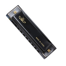 3Pcs 10 Hole Plastic Harmonica Toy Black for Kids Beginners
