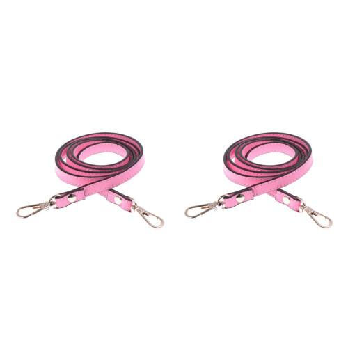 2Pcs Pink Double-Sided Wide Shoulder Strap Stylish Bag Sling Belt 2