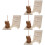 4Sets Rustic Beige Wood Wedding Guestbook Alternative Heart Decor 8