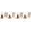 4Sets Rustic Beige Wood Wedding Guestbook Alternative Heart Decor 6