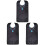 3Pcs Folding Adult Bib Black Washable Polyester Clothing Protector 2