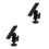 2Sets Professionele ABS Tablet Houder Zwarte Draaibare GPS Mount 9
