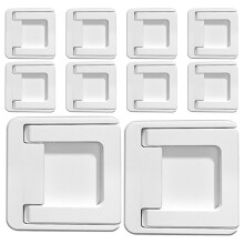 10Pcs White ABS Sliding Door Lock for Cabinets Windows Child Safety