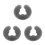3Pcs Grey Silicone Massage Headrest Pillow for Face Down Spa and Salon 7
