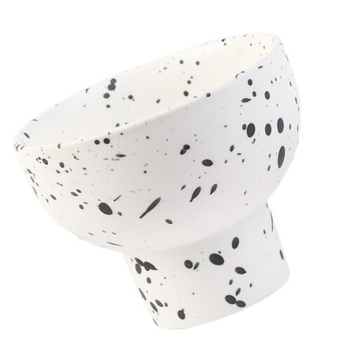 2Pcs Black Ceramic Dessert Bowl Tall Multipurpose Salad Cup 1