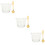 3Sets Transparent Glass Bowls with Spoon Practical Breakfast Cups 8
