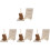 4Sets Rustic Beige Wood Wedding Guestbook Alternative Heart Decor 4