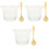 3Sets Transparent Glass Bowls with Spoon Practical Breakfast Cups 3