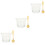 3Sets Transparent Glass Bowls with Spoon Practical Breakfast Cups 5