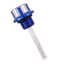 Blauwe Aluminium Motorolie Peilstok Voor Motorfiets Onderhoud