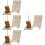 4Sets Rustic Beige Wood Wedding Guestbook Alternative Heart Decor 9