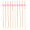 600Pcs Pink Elegant Pearl Cocktail Picks Fruit Sticks for Entertaining 8