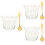 3Sets Transparent Glass Bowls with Spoon Practical Breakfast Cups 6