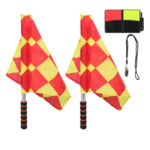 5Sets Scheidsrechterset Voetbal PVC Rood Fluitje Multikleur 2