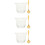 3Sets Transparent Glass Bowls with Spoon Practical Breakfast Cups 7