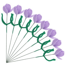 3Sets Flexibele Chenille Sticks Paars Ijzerdraad Voor Handgemaakte DIY