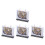 4Pcs White Plastic Label Display Stand Multi-Page Menu Display Holder 8