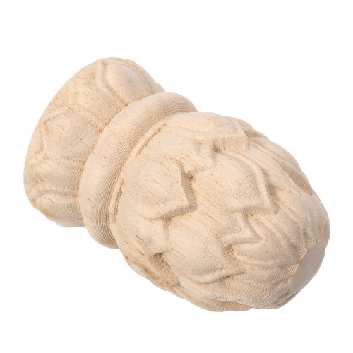 2St Beige Ananas Finials Handgesneden Kappen 2