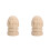 2St Beige Ananas Finials Handgesneden Kappen 6