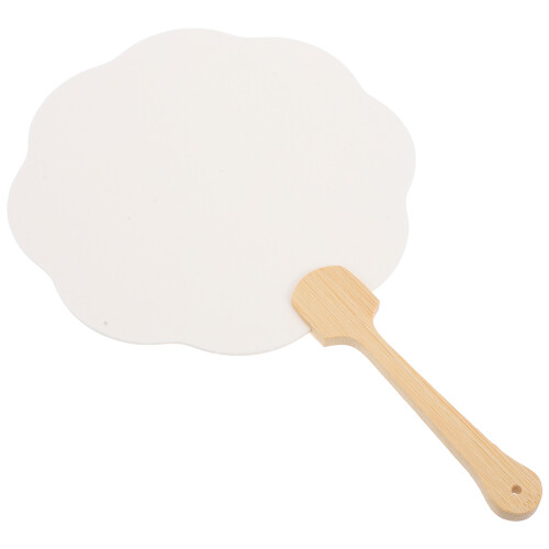 2St Compacte Witte Papieren Waaier Met Handvat, Maken