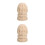 2St Beige Ananas Finials Handgesneden Kappen 8