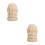2St Beige Ananas Finials Handgesneden Kappen 9